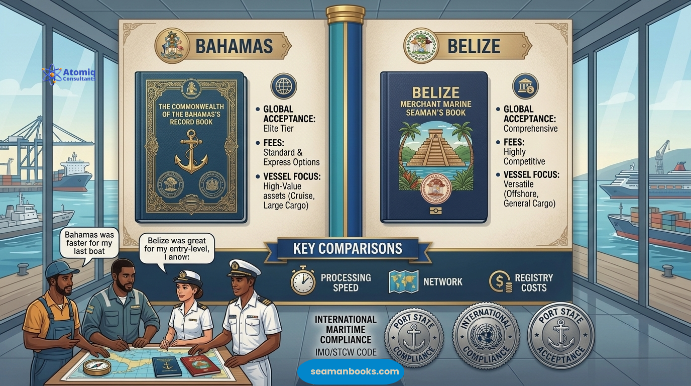 Bahamas Seaman Book vs Belize Seaman Book which is suitable for Entry level Career
