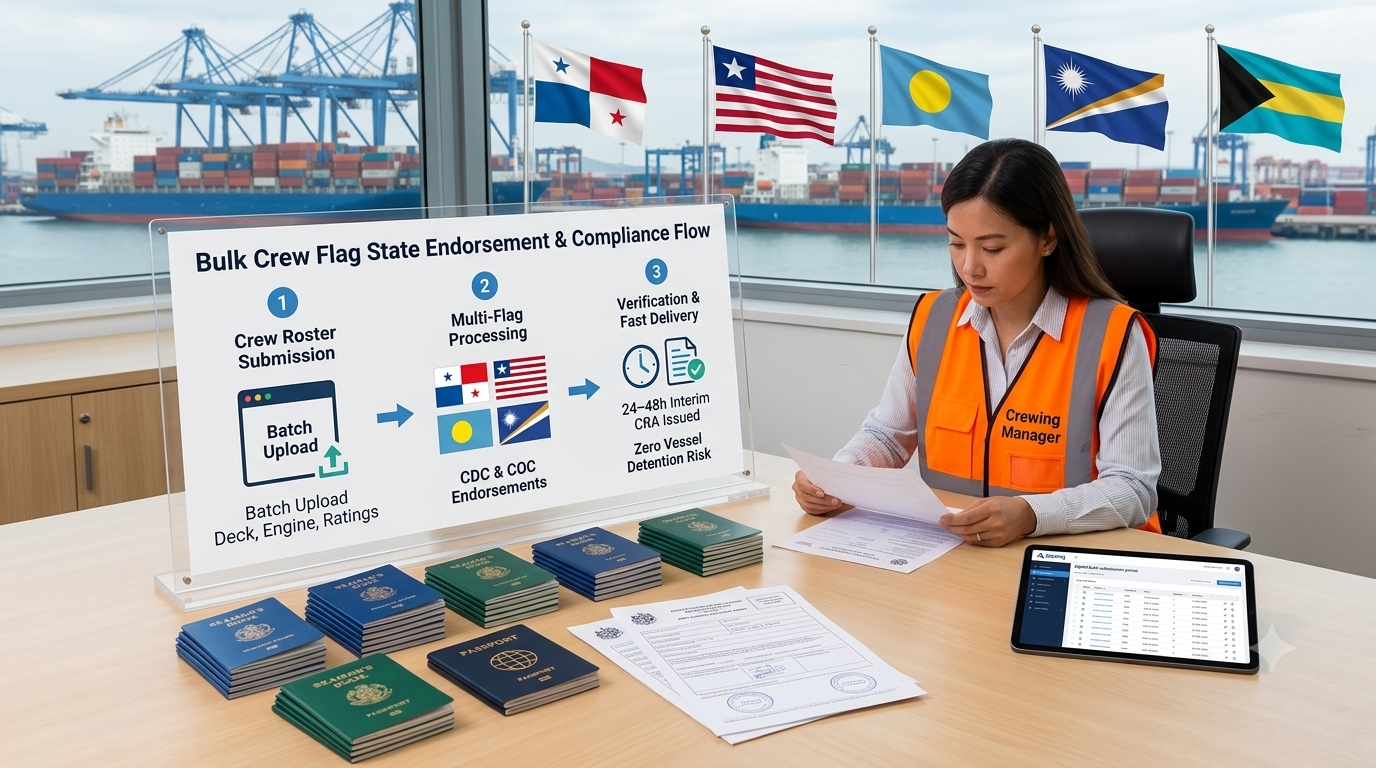 Bulk Crew Flag State endorsement and documentation