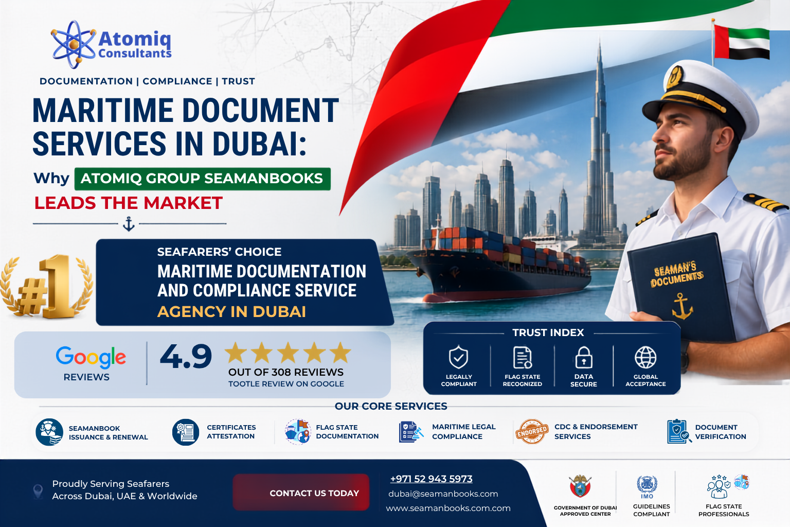 Maritime Document Services in Dubai: Why Atomiq Group Seamanbooks Leads the Market