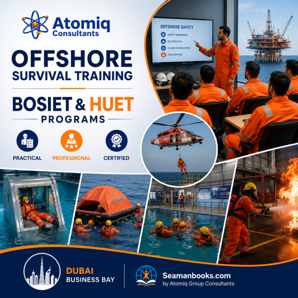 Offshore Survival Training Enrollment Book BOSIET or HUET in 2026