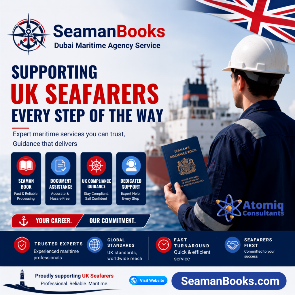 Seaman Books Dubai Maritime Agency Service for UK Seafarers