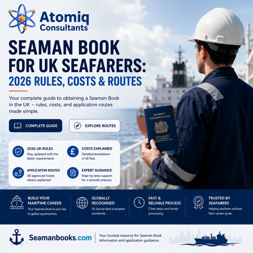 Seaman Book UK Seafarers based on British Discharge Book or MCA Book