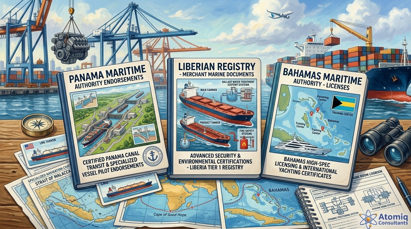 Flag States documentation for Seafarers: Panama vs Liberia vs Bahamas