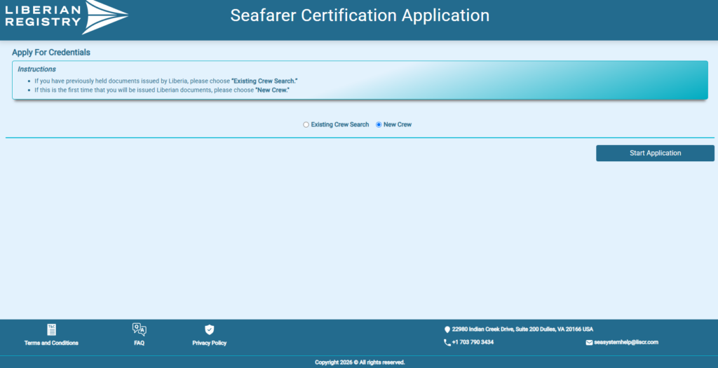 Liberian Seaman book Application process