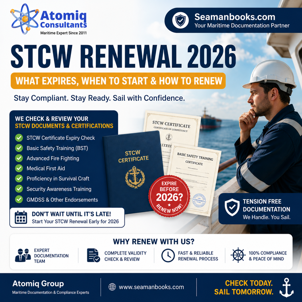 STCW Renewal 2026: What Expires, When to Start & How to Renew