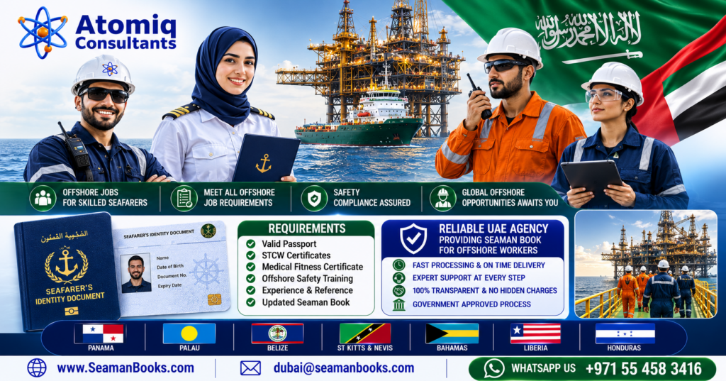 Seaman book for Offshore workers