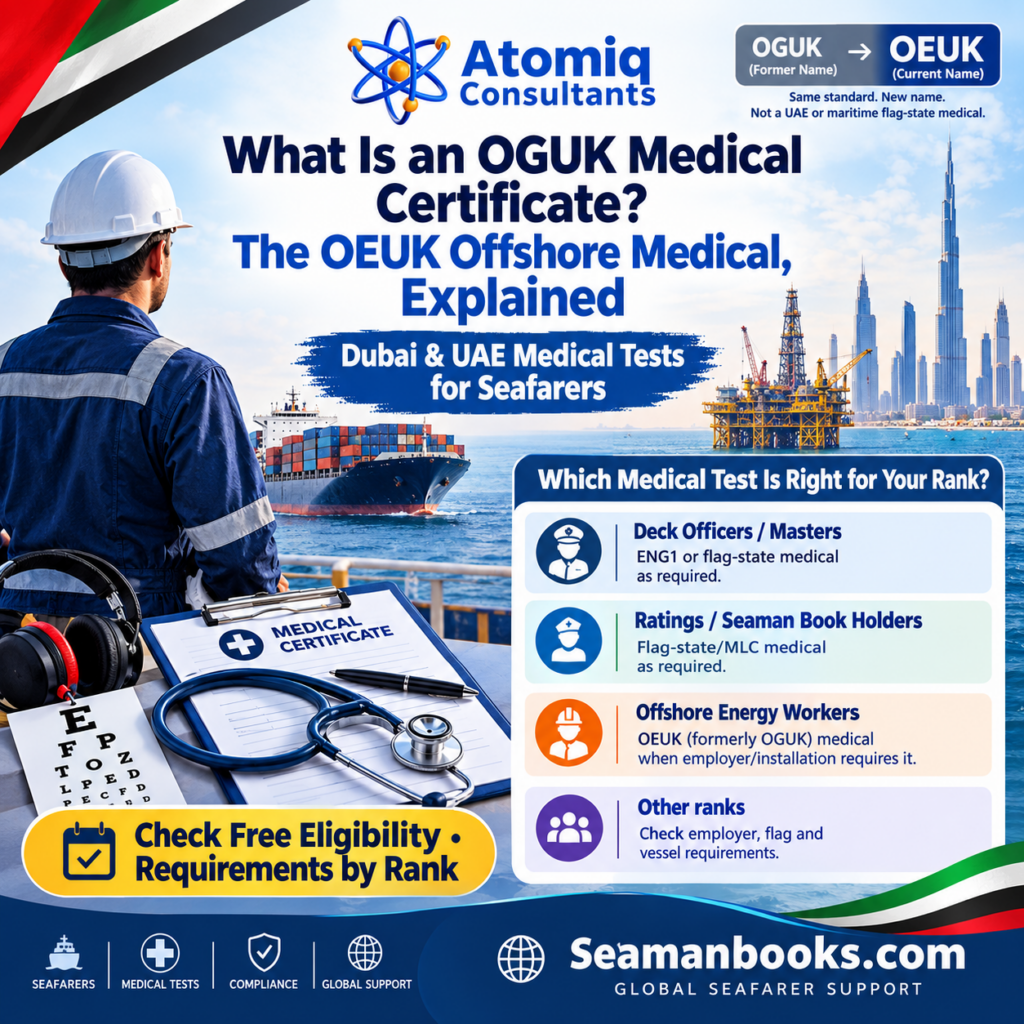 OGUK OEUK Medical Certificate in Dubai UAE for Seafarers