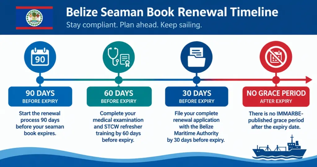 Belize seaman book renewal timeline